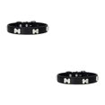 thumbnail image 3 of Maytalsory Comfortable Wear Cat Collar In Multiple Sizes With Stylish PU PU Cat Collar Dogs Collars black 1.5*37cm 2Set, 3 of 6