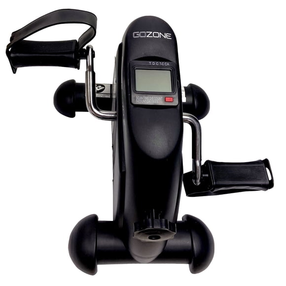 GoZone Portable Mini Pedal Bike for Under Desk, Black Combo
