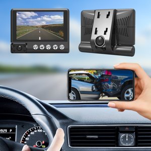 Dash Cam, 1080P Dash Camera for Cars with 4Inch LCD Display, Dash Cam Front with 170° Wide Angle, Loop Recording, G-Sensor, Parking Monitor, Support 32GB Max