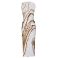 thumbnail image 5 of Robe Longue Moulante Sans Manches pour Femmes, Fente Latérale, Cordon de Serrage, Froncée, Coupe Ajustée, Robe Débardeur, Encolure en U, Été, Boîte de Nuit, Plage, Soleil, 5 of 5