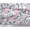 thumbnail image 3 of Soimoi Modal Satin Fabric Leaves & Buds Flower Fabric Prints by Yard 42 Inch Wide, 3 of 3