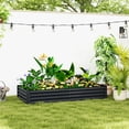 thumbnail image 2 of Outsunny 6x3x1ft Galvanized Raised Garden Bed, Open Bottom, Dark Grey, 2 of 10