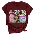 thumbnail image 2 of EGNMCR Easter Shirt Chemises pour Femmes Pâques Imprimer Femmes Impression Manches Courtes Top Manches Courtes Col Rond T-shirt pour les Femmes sur l'Autorisation, 2 of 3
