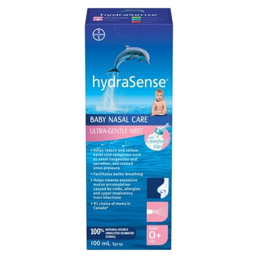 hydraSense Vapo Nasal Ultra-Délicat, Soins du Nez pour Bébé, Soulage la Congestion et le Nez Bouché, Eau de Mer de Source 100 % Naturelle, Sans Médicament