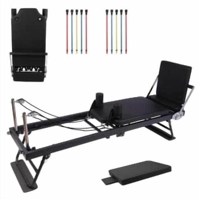 Reformer Pliable de Pilates pour la Maison, Machine de Pilates Reformer avec Ressorts, Lit Pilates Pro Reformers pour Studio Appartement et Gym - Idéal pour Débutants et Utilisateurs Avancés