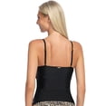 thumbnail image 4 of RELLECIGA Haut de Tankini Froncé à Encolure en V pour Femme Maillots de Bain Contrôle du Ventre, 4 of 11