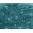 thumbnail image 4 of oneOone Georgette Viscose Turquoise Blue Fabric Texture & Triangle Geometric Sewing Craft Projects Fabric Prints By Yard 42 Inch Wide, 4 of 4