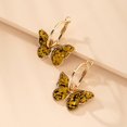thumbnail image 2 of Hoop Dangle Earrings Butterfly  Vintage Huggie Hoop Earrings Pierced Earrings, 2 of 4