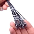thumbnail image 2 of Langgg 10pcs Fishing Line Steel Wire Leader Swivel Fishing Accessory Leadcore Leash Sea Fishing Rod Line, 2 of 8