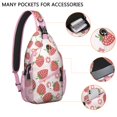 thumbnail image 3 of Sac à Bandoulière Léger pour Amateur de Fraises pour Voyage et Usage Extérieur, Imprimé de Petits Fruits Rouges Frais avec Rangement à Plusieurs Couches, Idéal pour les Jeunes Tendance et les Navetteurs, 3 of 6