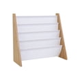 thumbnail image 1 of Humble Crew, Natural/White Kids Book Rack Storage Bookshelf with Deep Sleeves, Universal, 1 of 5