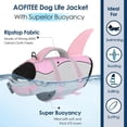 thumbnail image 5 of Gilet de Sauvetage pour Chien pour la Natation, la Navigation, la Plage, Gilet de Flottabilité Réglable avec Poignée Réfléchissant PFD pour Petits Moyens Grands Chiens, 5 of 5