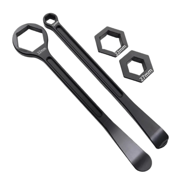 Ensemble Universel de Fer à Pneus de Moto 32/10/12/22/27 mm, Combo, Leviers, Outil de Réparation de Pneus, Clé à Tête, Changement de Pneu, Noir, 1 * Cuillère, Trousse de Changement de Pneu de Moto, Noir