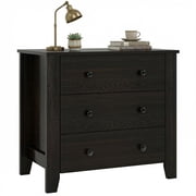 Gymax 3 Drawer Dresser Chest of Drawers Bedside Table for Living Room Bedroom Espresso