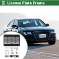 thumbnail image 2 of License Plate Frame Aluminum Alloy Car Front Rear License Plate Holder with Trailer Hook 4 Hole Black 1 Set Round Hole Square Frame, 2 of 8