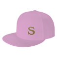 thumbnail image 1 of ZICANCN Alphabet S Pattern Baseball Caps, Trucker Hats for Men And Women, Adjustable Breathable Flat Caps, Pink, 1 of 6