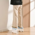 thumbnail image 4 of PEONAVET Assistance Steps Folding Toilet Stool, Squatting Poop Stool, Bathroom Potty Step Stool, Toilet Assistance Steps, Step Stool, Fits All Toilets, Detachable ＆ Stackable, 4 of 8