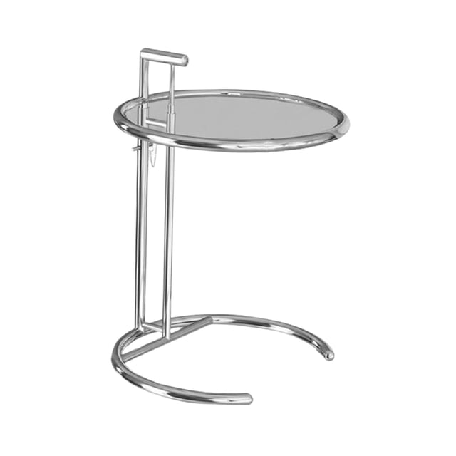 Rongfmy Lifting Sofa Side Table Couch Side Tables Side Table Thicken Metal Coffee Table Clear