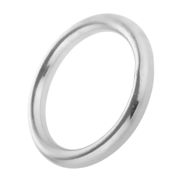 Redempat Solid 304 Stainless Steel Webbing Strapping Craft DIY Welded O Ring Silver 49x12mm 1Set