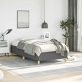 thumbnail image 1 of vidaXL Twin Bed Frame, Fabric Upholstered Platform Bed Frame, Dark Gray, No Mattress, 1 of 6