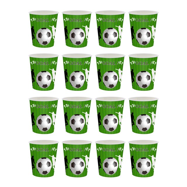 Footballs Party Supplies Green Football Ball Theme Paper Cup Plate Tableware