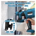 thumbnail image 2 of 800W Electric Spray Gun Adjustable Paint Sprayer Car Furniture Steel Coating Spray Gun 800ML Large Capacity ,Durable Build, 2 of 7