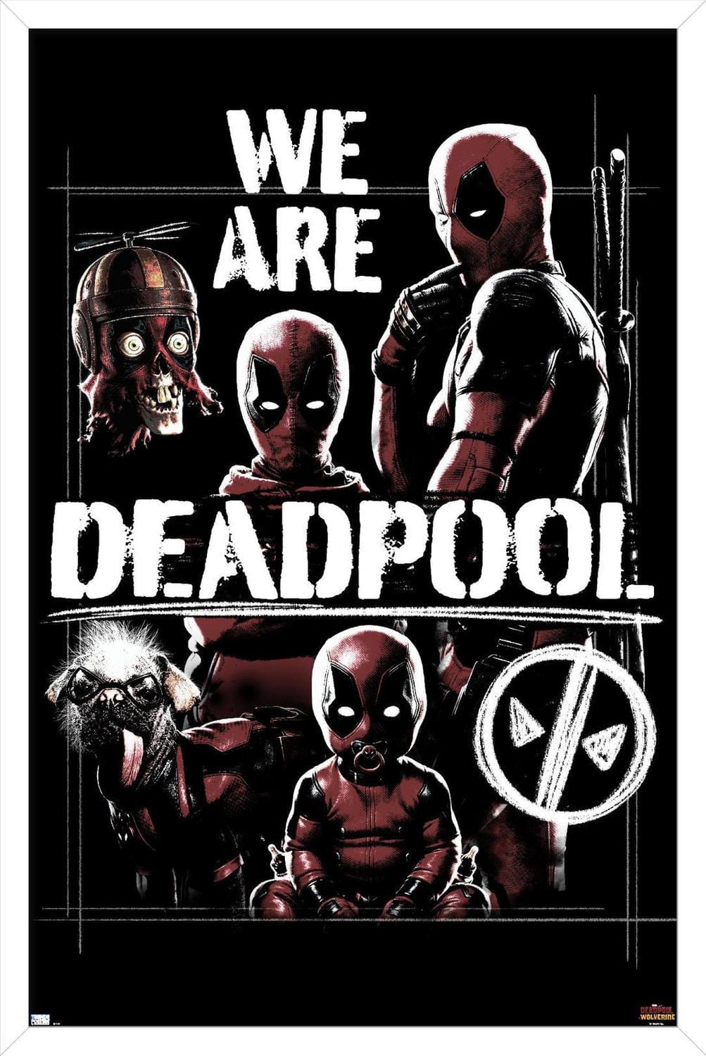 Marvel Deadpool & Wolverine - We Are Deadpool Wall Poster with Magnetic Frame, 22.375" x 34"