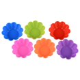 thumbnail image 1 of 6Pcs Mini Cupcake Flower Cake Silicone Baking Cup Muffin Xmas Wedding Tools Bakeware Muffin Cupcake Cups (Random Color), 1 of 9