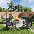 thumbnail image 3 of HDPE Outdoor Rocking Chair for Adults - All-Weather Resistant High Back Porch Rocker for Patio & Front Porch - Black, 3 of 8