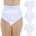 thumbnail image 1 of Wearever Women's Lovely Lace Incontinence Underwear, Regular Absorbency Bladder Control Panties, Reusable 3-Pack, 1 of 11