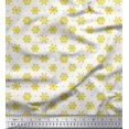 thumbnail image 1 of Soimoi Poly Georgette Fabric Dot & Snow Flakes Floral Printed Fabric 1 Yard 52 Inch Wide, 1 of 5