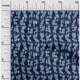 thumbnail image 2 of oneOone Viscose Jersey Blue Fabric Abstract Craft Projects Decor Fabric Printed By The Yard 60 Inch Wide, 2 of 4