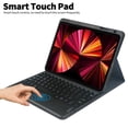 thumbnail image 5 of Étui Clavier Rétro à Touches Rondes Bluetooth 3.0 avec Pavé Tactile et Fente de Stylet Cachée - Conception Détachable pour iPad Air3 10.5(2019), iPad Pro 10.5, iPad 10.2(2019/2020) - Batterie 180 mAh, Portée 10 m, 5 Millions, 5 of 5
