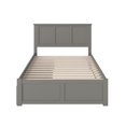 thumbnail image 4 of Madison Lit Plateforme en Bois Simple TG avec Pied de Lit et Tiroirs de Rangement, Gris, 4 of 15