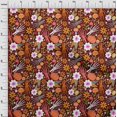 thumbnail image 3 of oneOone Viscose Chiffon Maroon Fabric Skull Fabric For Sewing Printed Craft Fabric By The Yard 42 Inch Wide, 3 of 4