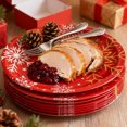 thumbnail image 4 of Amzcrzy Paper Disposable Tableware Set Red Snowflake Christmas Theme Party Tableware Disposable 7-Inchs 9-Inchs Paper Plates Paper Cups Tissue Set Of Party-Themed Paper Plates Set, 4 of 6