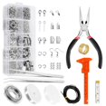 thumbnail image 1 of Kit de Fournitures pour Fabrication de Bijoux 10 Compartiments Kit de Réparation de Collier, Boucles d'Oreilles, Bracelet, 1 of 6