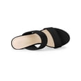 thumbnail image 4 of BLISSFUL STEP Women's Open Toe Chunky High Heel Slide Sandals Black 8, 4 of 7