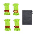 thumbnail image 4 of DYNWAVECA 4 Pieces Reflective Guy Lines Climbing Ropes Heavy Duty with Storage Bag Camp Ropes Tent Cords for Backpacking Outdoor Sports Green, 4 of 10
