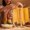 thumbnail image 4 of Pasta Drying Rack Wooden Foldable Pasta Dryer Rack Stand Easy Storage & Quick up Spaghetti Stand Hanger with 9 Suspension Rods for Kitchen Counter, 4 of 7
