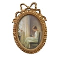 thumbnail image 4 of GUOOL Oval Photo Frame 10x6.9inch European Styled for Housewarming Parties Elegant Retro Golden, 4 of 9