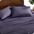 thumbnail image 4 of Bare Home Bamboo Sheet Set - Made from Rayon Fibers - Deep Pockets - 4 Piece - King, Dusty Purple, 4 of 7