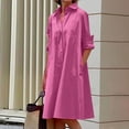 thumbnail image 2 of CEHVOM Robe Longue Maxi pour Femmes, Mode, Col Rond, Manches Longues, Décontractée, avec Poches, Unie, en Solde, 2 of 7