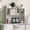 thumbnail image 4 of Costway Bibliothèque de Bureau pour Ordinateur, Organisateur de Rangement de Comptoir avec 4 Casiers, Blanc, 4 of 10
