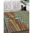 thumbnail image 3 of Ahgly Company Tapis d'Intérieur Lavables en Machine, Ronds, Transitionnels, Marron Selle, 7' Ronds, 3 of 7