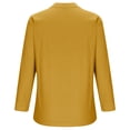 thumbnail image 5 of RKSTN Womens Tops Cotton and Linen V-Neck Long Sleeve Three Buttons Plus Size Tops Loose Fit Solid Color Basic Breathable Summer Tops Blouses, 5 of 5