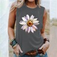 thumbnail image 1 of EGNMCR Camisoles pour Femmes T-Shirt d'Été Décontracté à Imprimé à Col Rond Ample Sans Manches pour Femme, 1 of 5