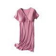 thumbnail image 2 of FcBaudy Robe de Maternité, Robes de Grossesse, Robes d'Été pour Femmes, Chemise de Nuit de Maternité, Robe d'Été, Chemise de Nuit de Grossesse Fine, Robe de Maternité, Vêtements de Post-Partum, Robe de Maternité, 2 of 3
