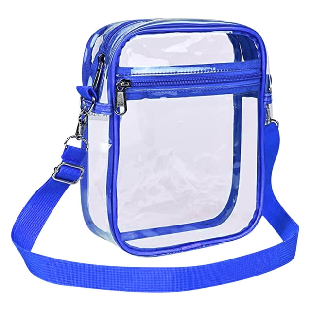 Clear Stadium Bags Approved, Usavan PVC Transparent Chest Bag Large Capacity, Thick Sturdy Material with Front Pocket Crossbody Storage Bag for Travel Sports Events