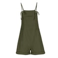 thumbnail image 4 of Gspmoly Shorts Short pour Femmes, Mode Femme Été Décontractée Sans Manches à Bretelles Combinaison Courte de Golf pour Femmes Offres des Fêtes Vert Armée m, 4 of 9